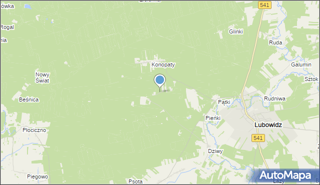 mapa Stare Konopaty, Stare Konopaty na mapie Targeo